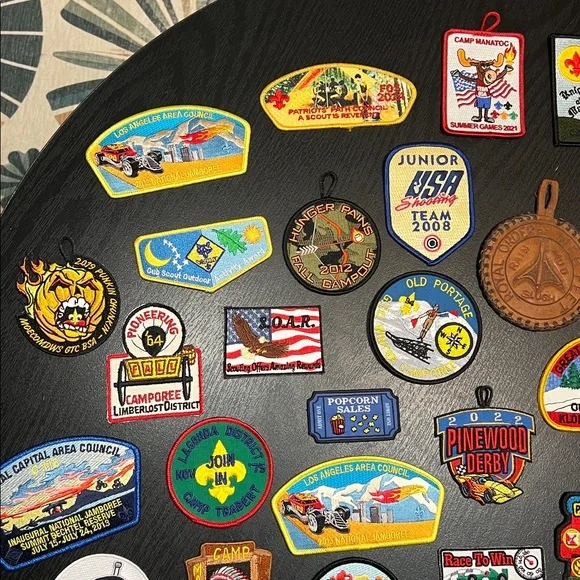 Lot of Boy Scouts of America Patches + Junior USA Shooting Team Patches